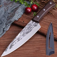 longquan kitchen knife wenge wood handle 8 inch sharp chef cleaver slicing pro sashimi sushi handmade forge knife cooking tools