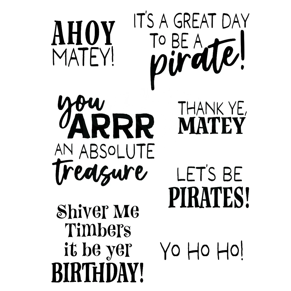 Прозрачный силиконовый штамп Let's Be Pirate Ahoy Matey DIY ремесла Альбом для открыток