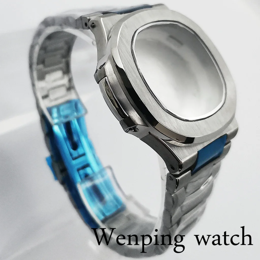 39 мм Серебристый стерильный чехол для часов с сапфировым стеклом подходит NH35 NH36