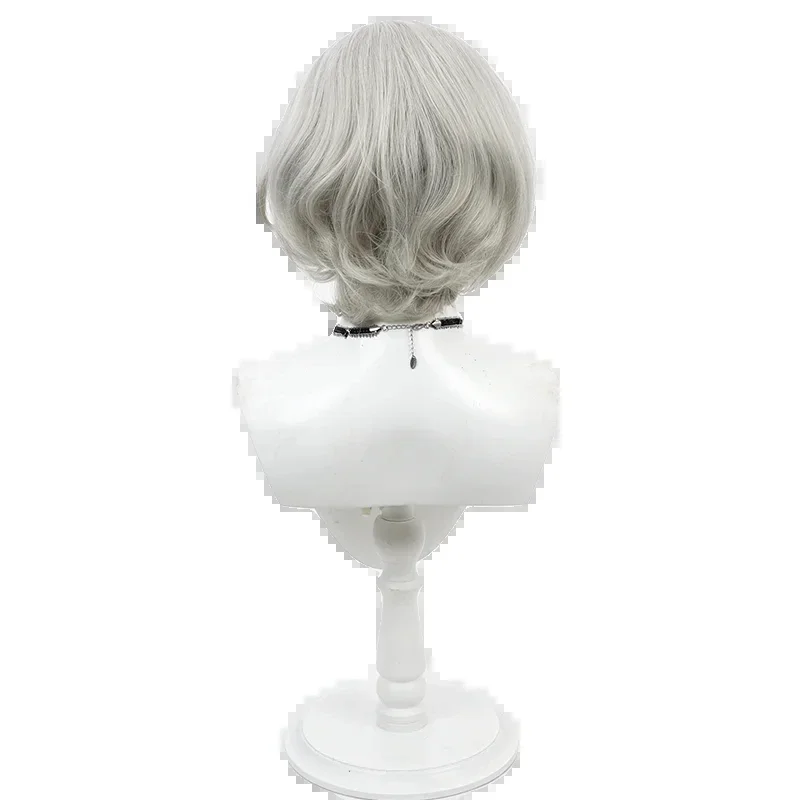 Вкусный в Dungeon Mithrun парик для косплея короткие серые синтетические волосы