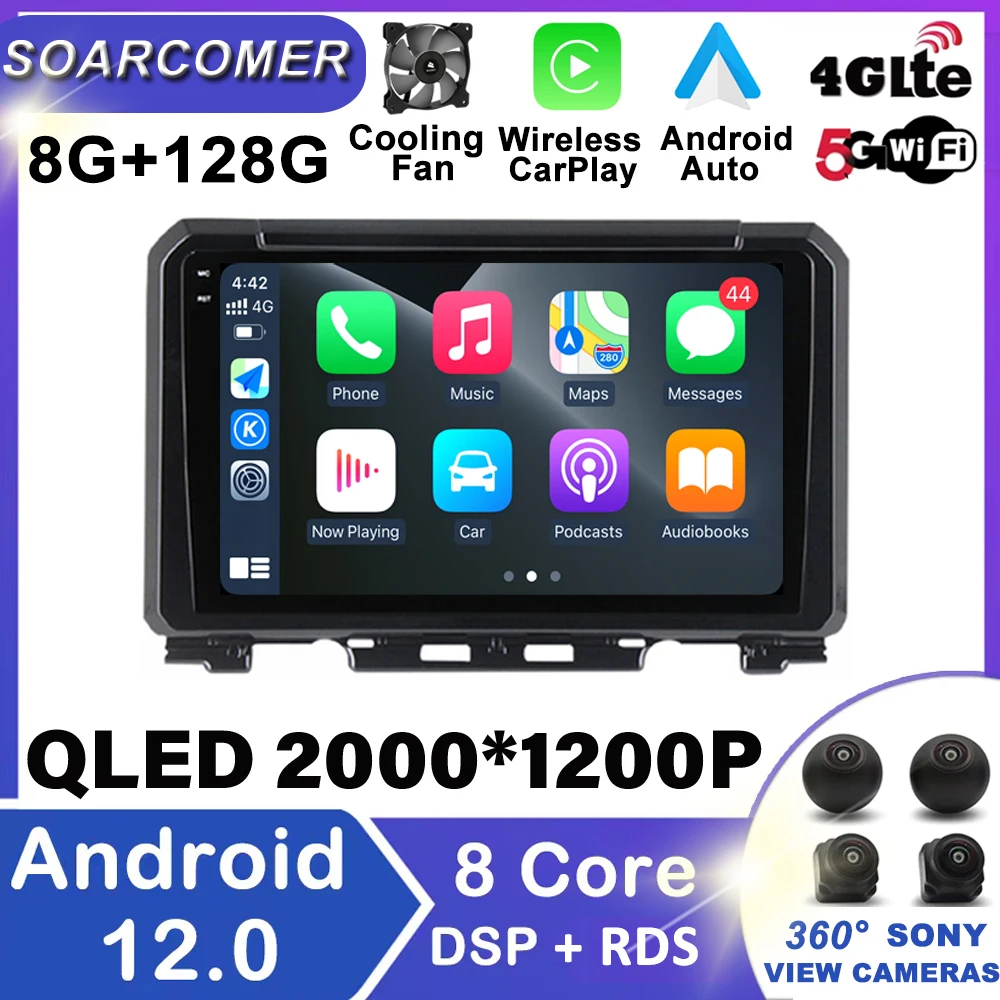 

Android 12 For Suzuki Jimny 2018 2019 2020 Car Radio Multimedia Stereo Video Player GPS Navigation Carplay Auto DSP RDS 2Din DVD