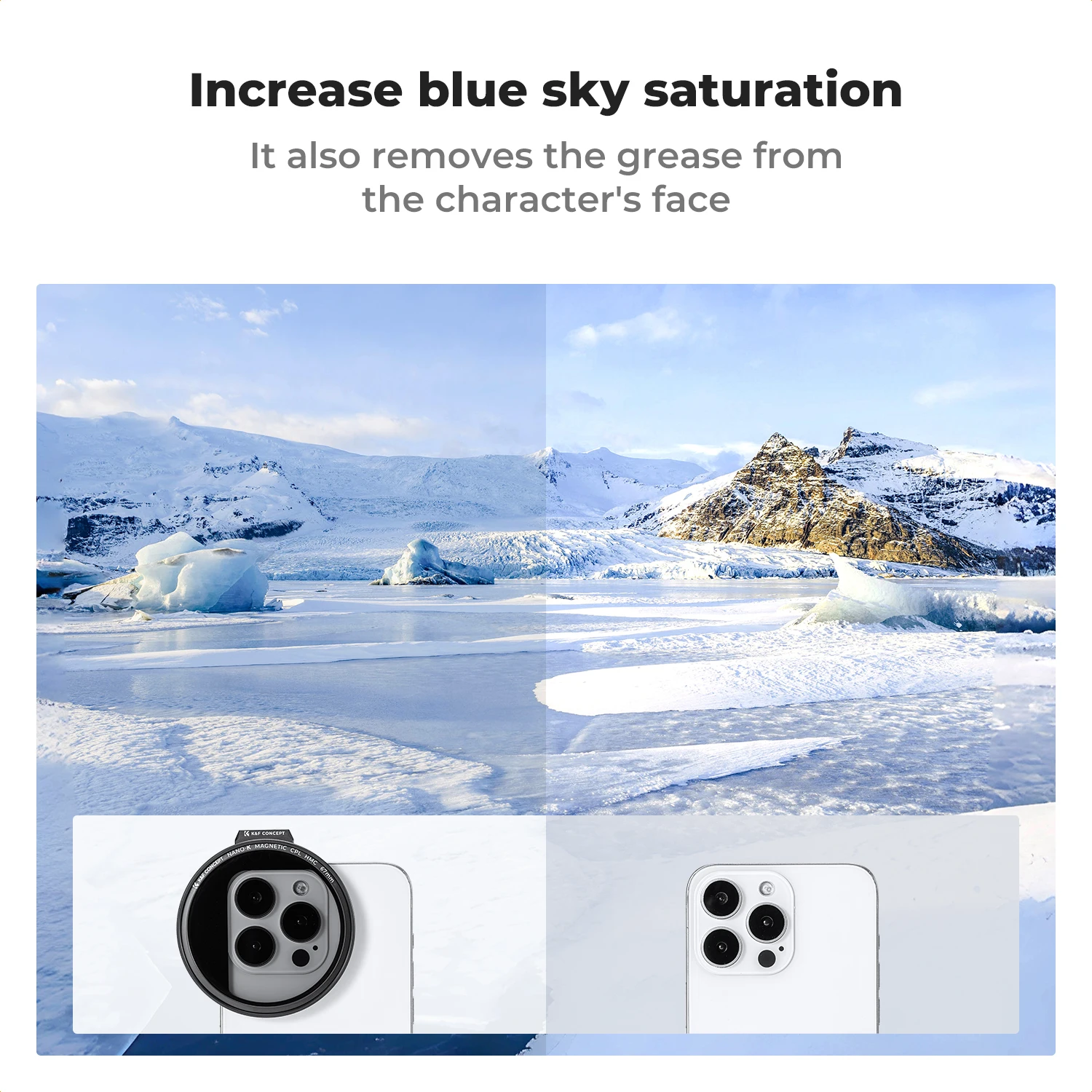 K&ampF CONCEPT Clip-On Магнитный комплект фильтров CPL Телефонный фильтр для всех телефонов