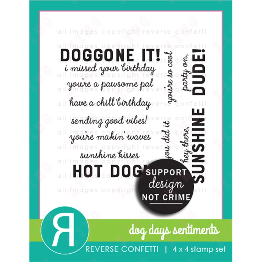 

2022 Dog Days Sentiments Clear Silicone Stamps Scrapbook Diary Decorate Embossing Template Diy Greeting Card Handmade Craft Mold