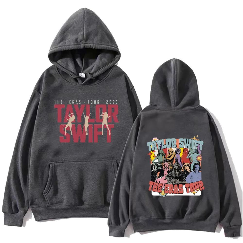 

Fall Time Travel Casual Grey Sweatshirt Long sleeve Men's fashion pullover Taylor Swift Print long sleeve hoodie Men's Sport top