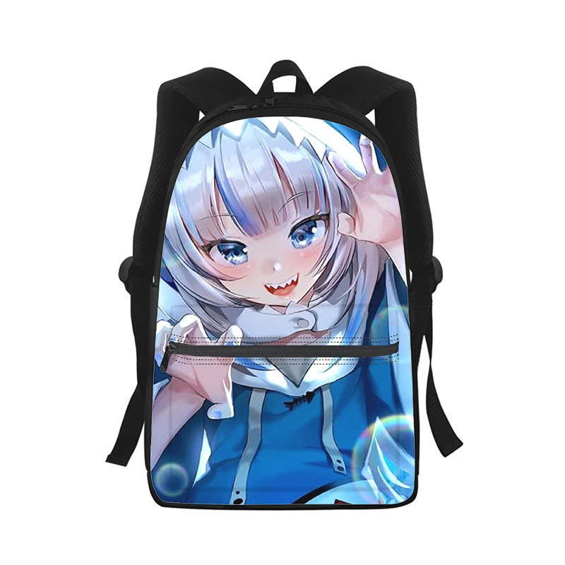 Gawr Gura hololive girl Men Women Backpack 3D Print Fashion Student School Bag Laptop Backpack Kids Travel Shoulder Bag