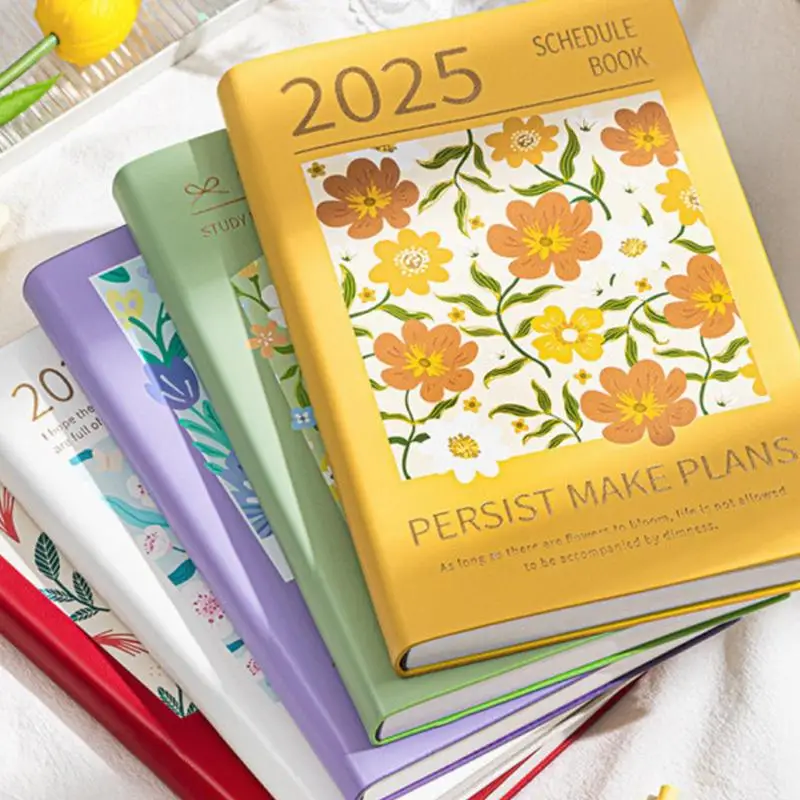 Планировщики на 2025 год для женщин тетрадь встреч с дизайном рисования ежедневник