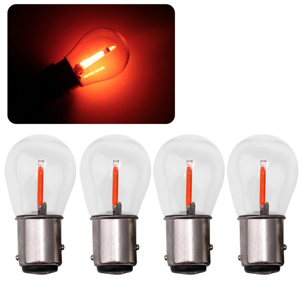 

Durable High Brightness Low Power Consumption 4pcs LED Bulbs Brake Light 12V 2.5W/PCS BA15S 1156 P21W Brake Light