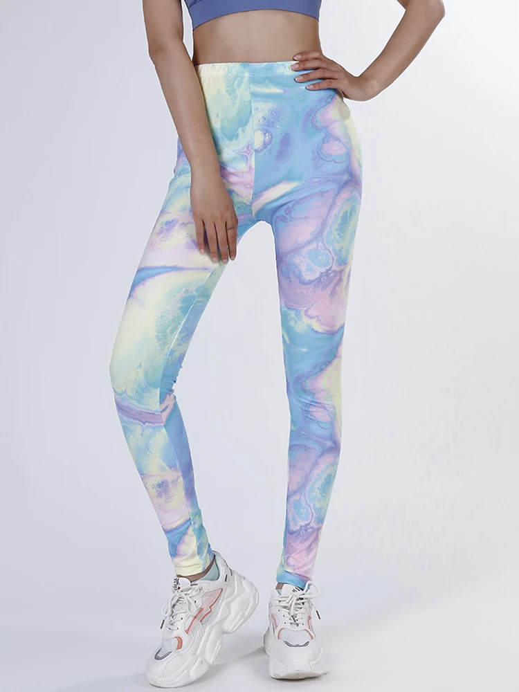 

Женские леггинсы с принтом YSDNCHI, женские леггинсы для фитнеса с эффектом пуш-ап, спортивные трико для бега, женские повседневные брюки, спортивные брюки-карандаш