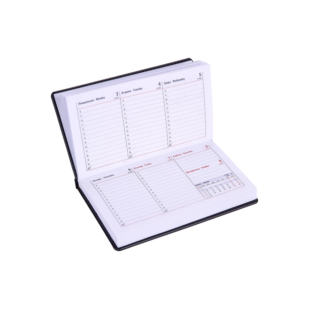 Еженедельник датированный карманный АТТАСНЕ СИАМ черный 90х160мм 64 л |