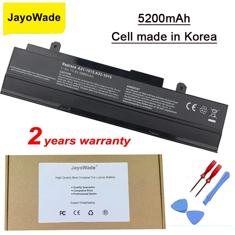 

JayoWade Korea Cell A32-1015 Laptop Battery for ASUS Eee PC 1011 1015P 1015PE 1015PW 1016 1016P 1215 1215N 1215P 1215T A31-1015