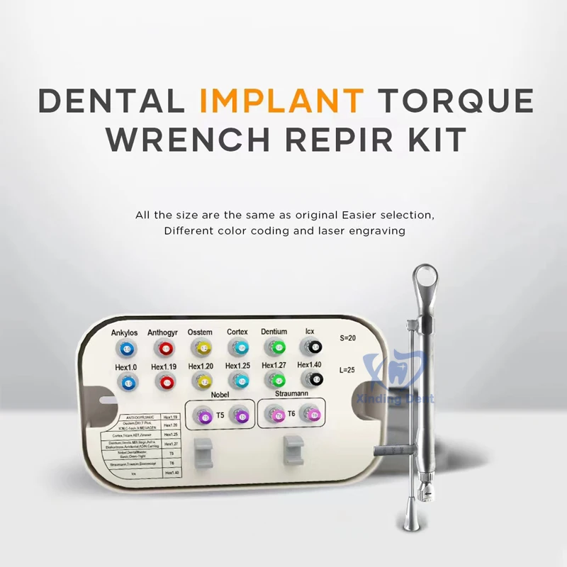 Отвертка для зубных имплантатов красочный динамометрический ключ 10-70 Нсм