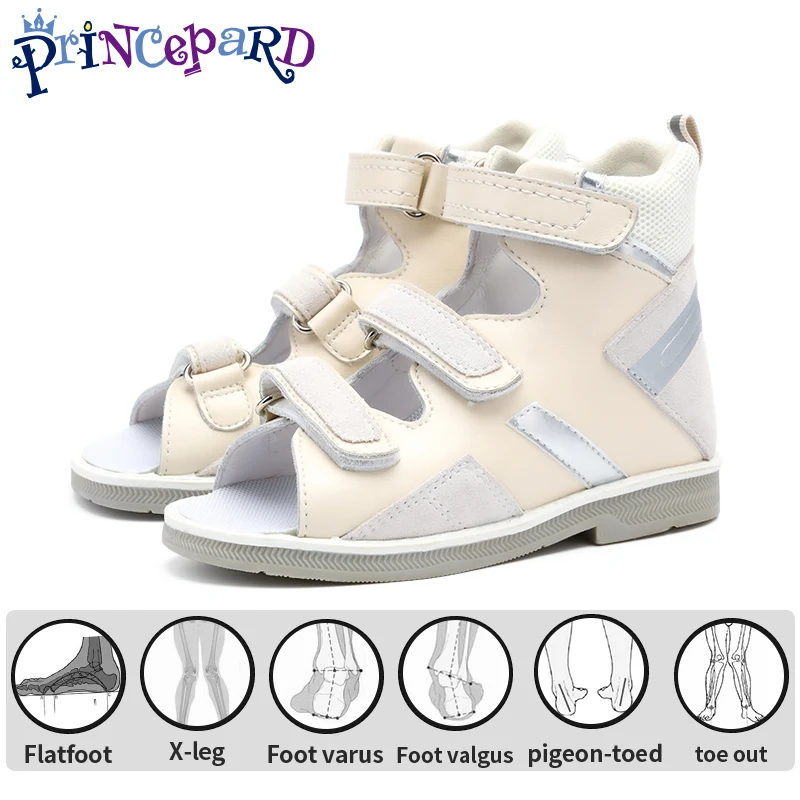 Children Orthopedic Sandals for Flat Feet Tip Toe Princepard Boys Girls Corrective High-Top Arch Support AFO Brace Shoes EU32-37