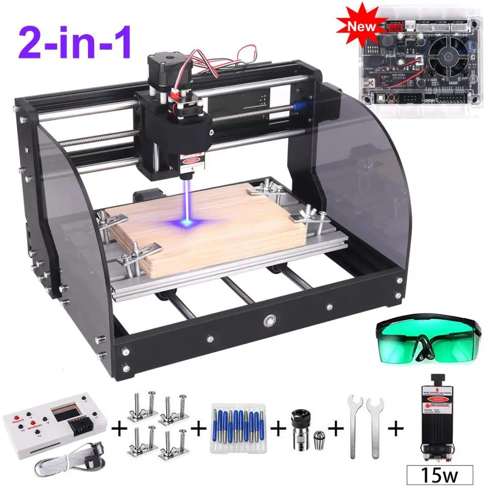 CNC 3018 Pro Max Laser Engraver DIY Engraving Machine GRBL 3-Axis PCB Milling Laser Wood Router Upgraded 3018Pro Mini  Engraver