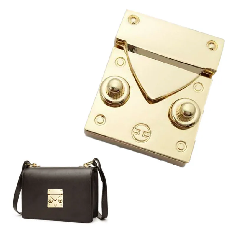Metal Clasp Women Handbag Lock Shoulder Bag Turn Twist Lock Bag Accessories Purse Metal Bags Buckle images - 6