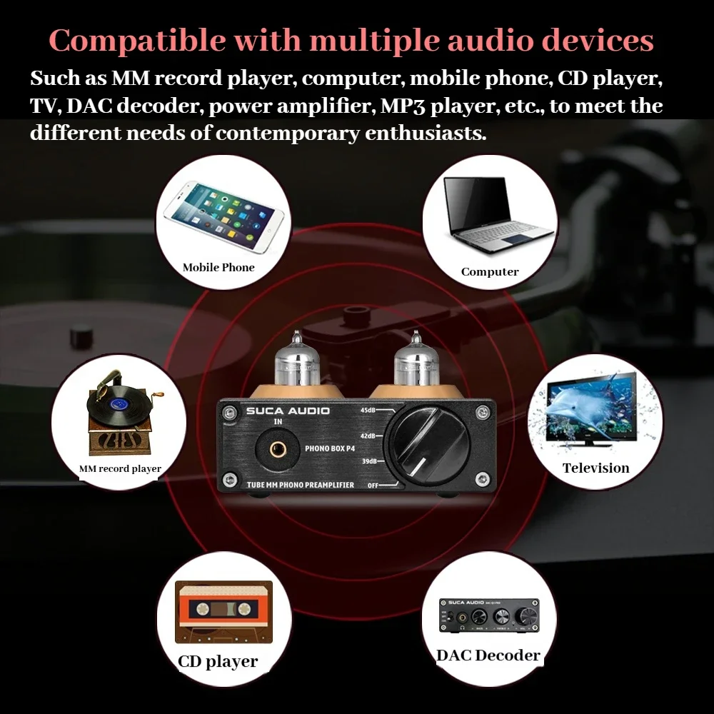 Виниловый проигрыватель SUCAAUDIO PHONO BOX P4