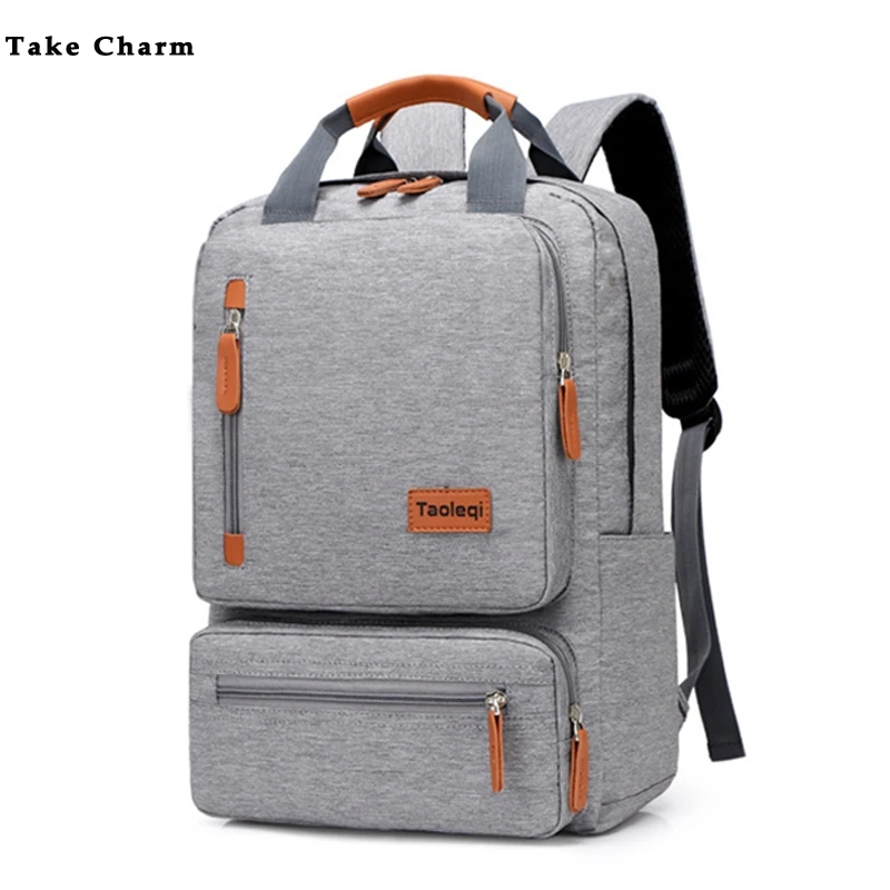 

Casual Business Backpack For Men Light 15 Inch Laptop Bag 2023 Waterproof Oxford Cloth Lady Anti-theft Travel Backpack Gray