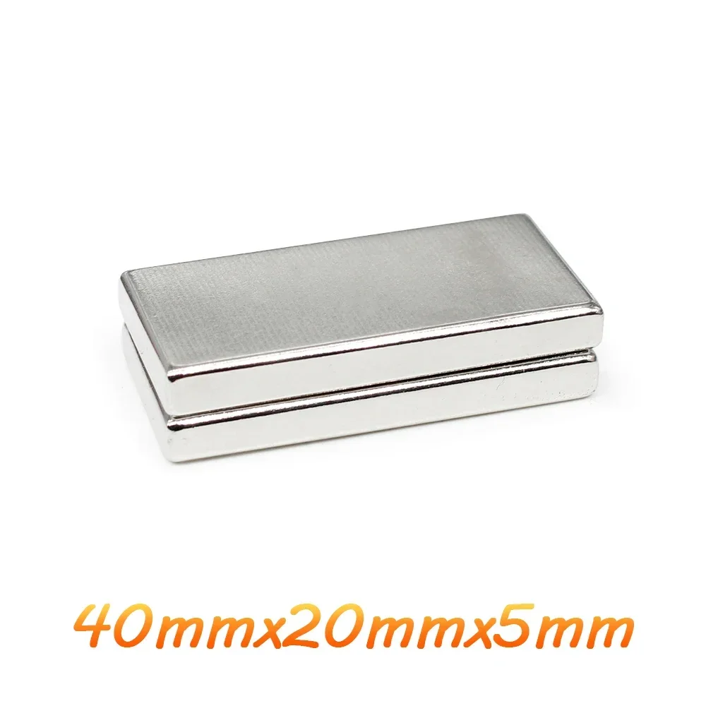 1/2/5/10/15 шт. 40x20x5 мм квадратный редкоземельный неодимовый магнит N35 блок мощные