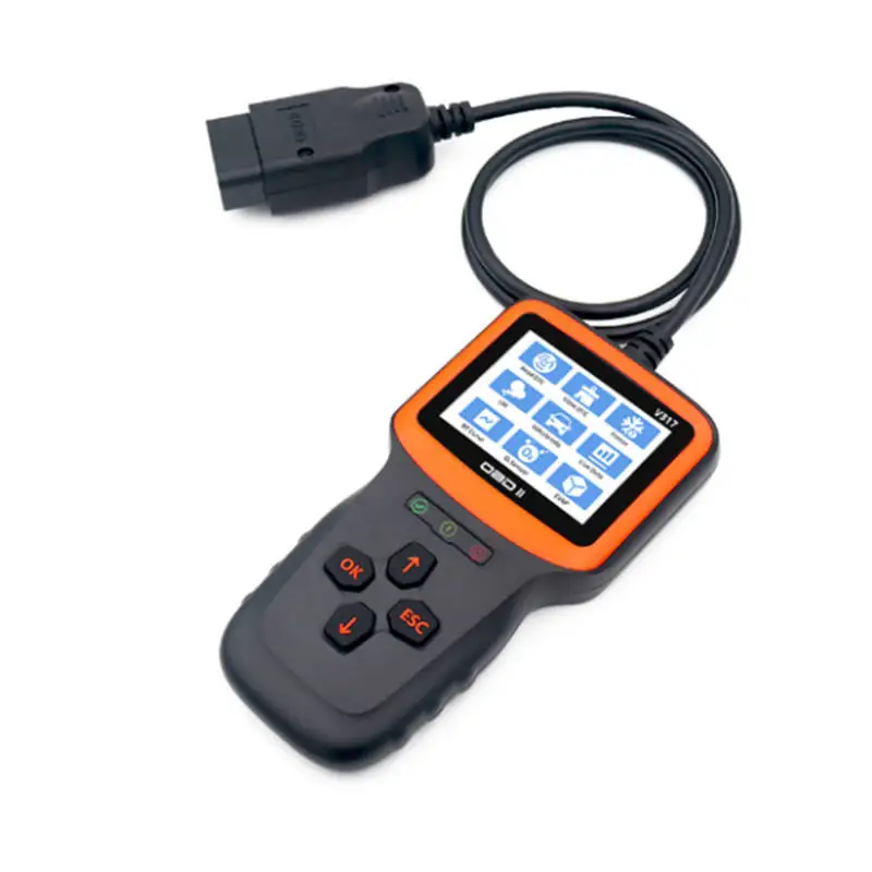 Фото Горячая Распродажа, новейший автомобильный сканер OBD2 V317, считыватель автомобильных кодов с цветным дисплеем, OBDII, диагностические инструменты для автомобилей для всех автомобилей №5
