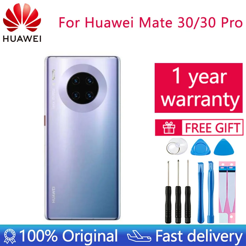 

Official Huawei Mate 30/30 Pro Glass Battery Back Cover + Camera Lens Frame Rear Door Housing Case Replacement Part +Free Tools