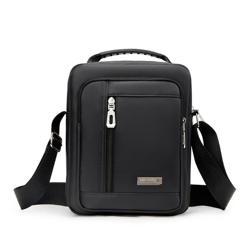 

Мужские сумки через плечо из ткани Оксфорд, модные деловые тоуты, кожаные мессенджеры на ремне