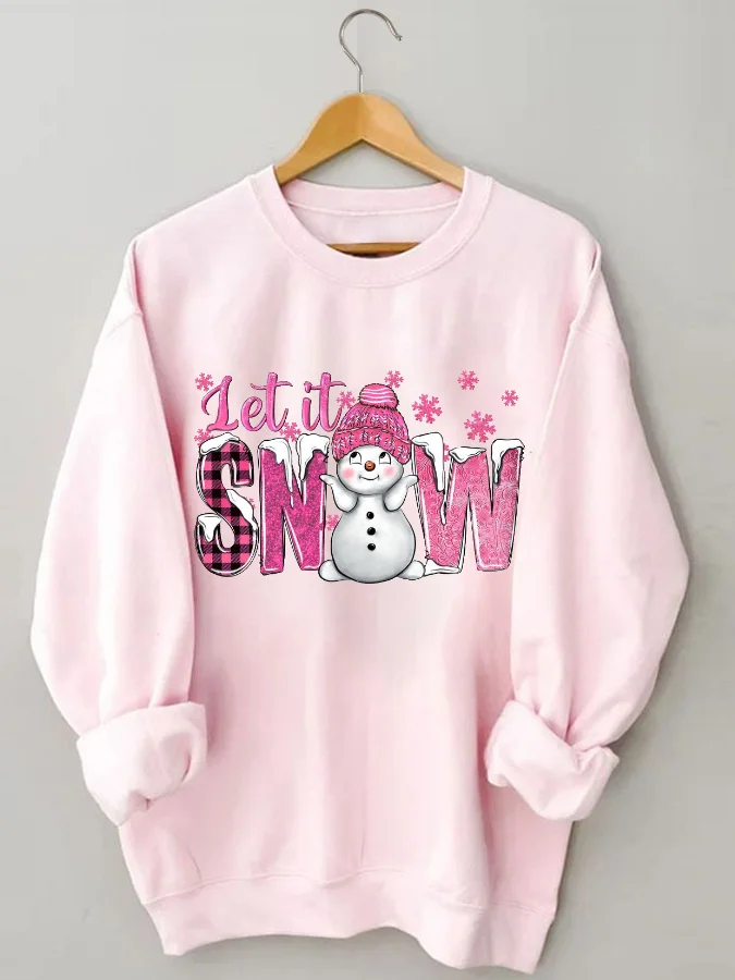 

Casual Snowman Print Crewneck Sweatshirt