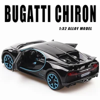 diecast 132 alloy model car bugatti chiron supercar pull back metal vehicle collection miniature gifts for children boys toys