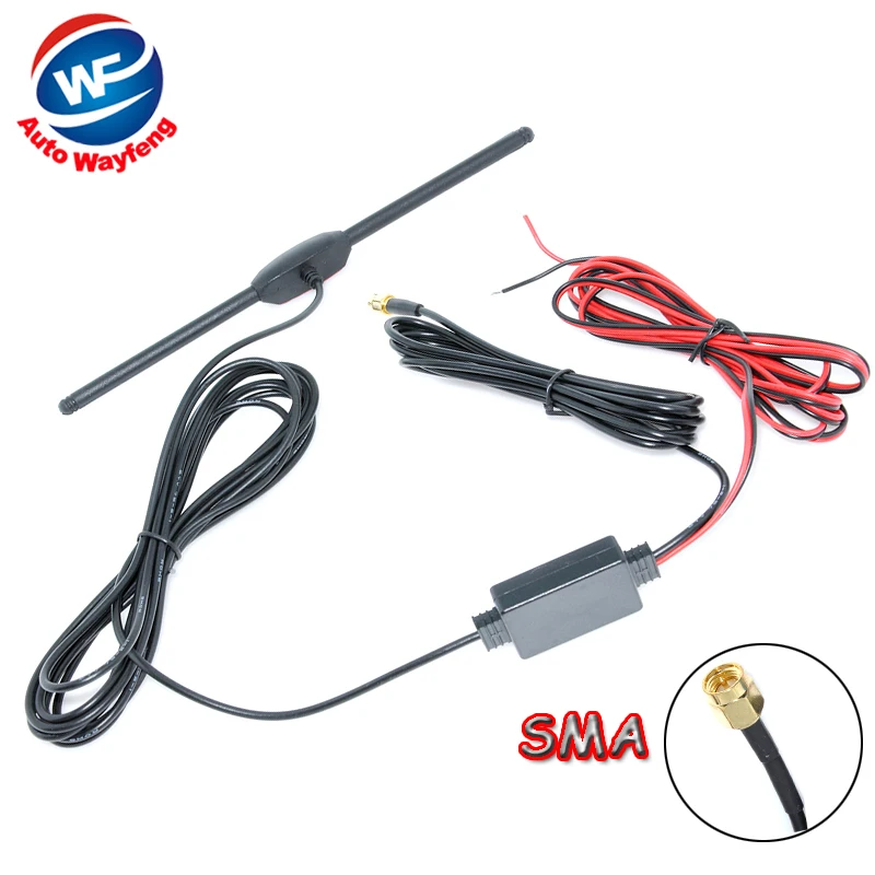 

Car DVB-T ISDB-T Antenna Car Digital TV Antenna Aerial with a Amplifier Booster SMA connector 5M+Free shipping
