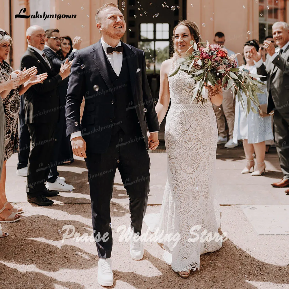 Lakshmigown шикарное свадебное платье без рукавов в стиле бохо с юбкой-годе для женщин