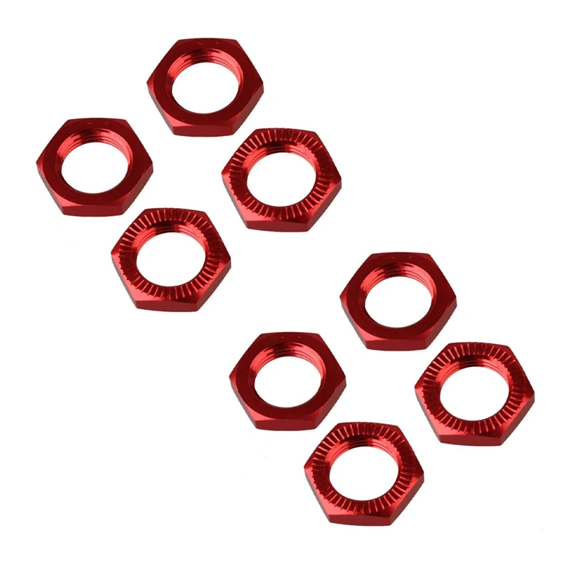 

2X 17Mm Upgrade Wheel Hex Hub Nut Cover N10177 For RC1:8 Model Car,Red