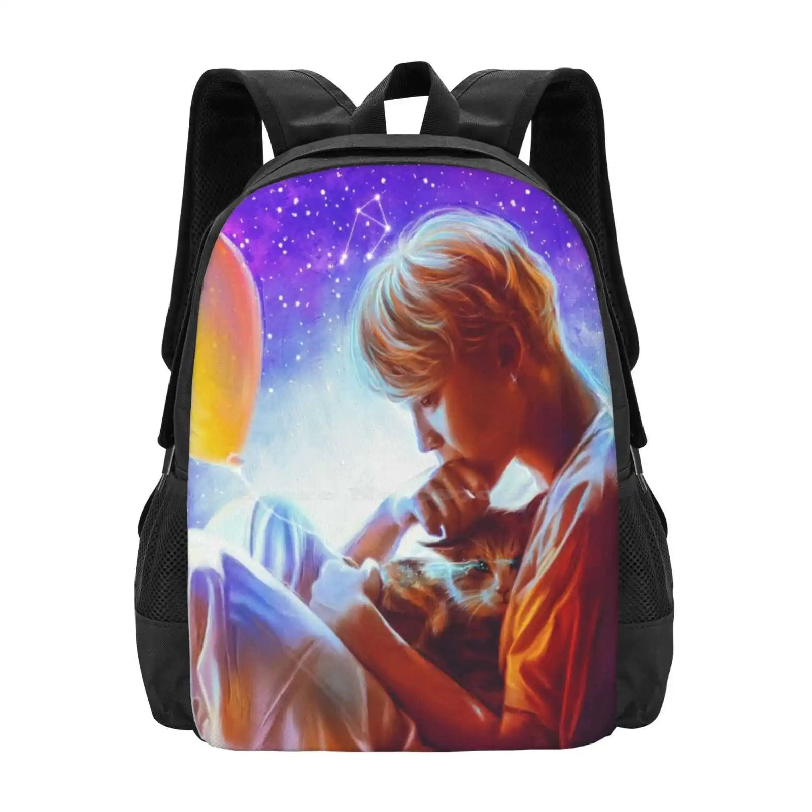 

Дизайнерский школьный рюкзак с рисунком, школьные сумки Fanart Acryl Jimin Kpop