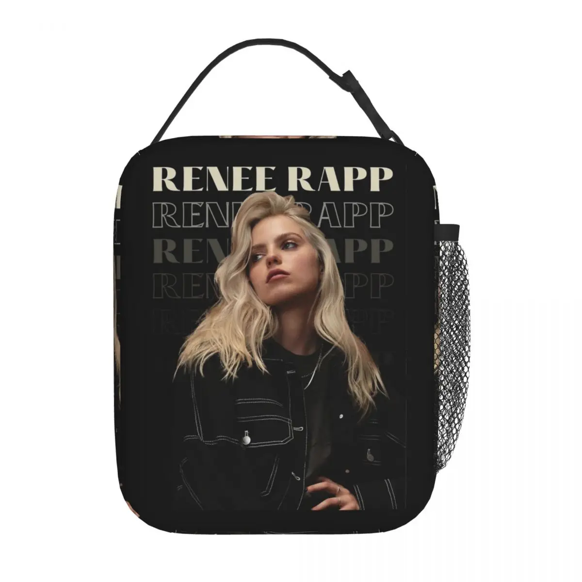Крутая черная изолированная сумка-тоут для ланча Music Renee Rapp офиса коробка еды