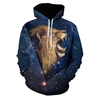 2022 new arrival hoodie sweatshirts ferocious animals lion pattern graphics mens hoodie plus size europe size
