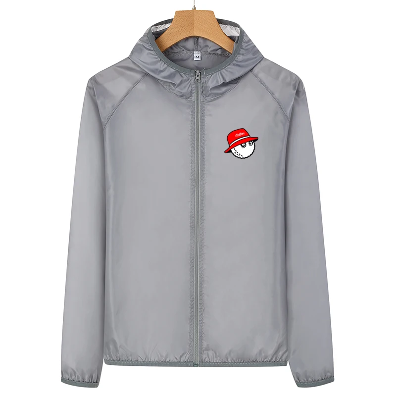 Malbon Embroidery Logo Men Women Golf Jacket Quick Dry Skin Sunscreen UV Thin Army Outwear Ultra-Light Windbreake Windproof Coat