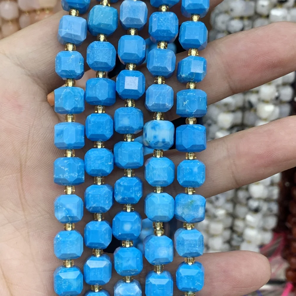 Бусины-разделители из натурального черного обсидиана 6/8 мм