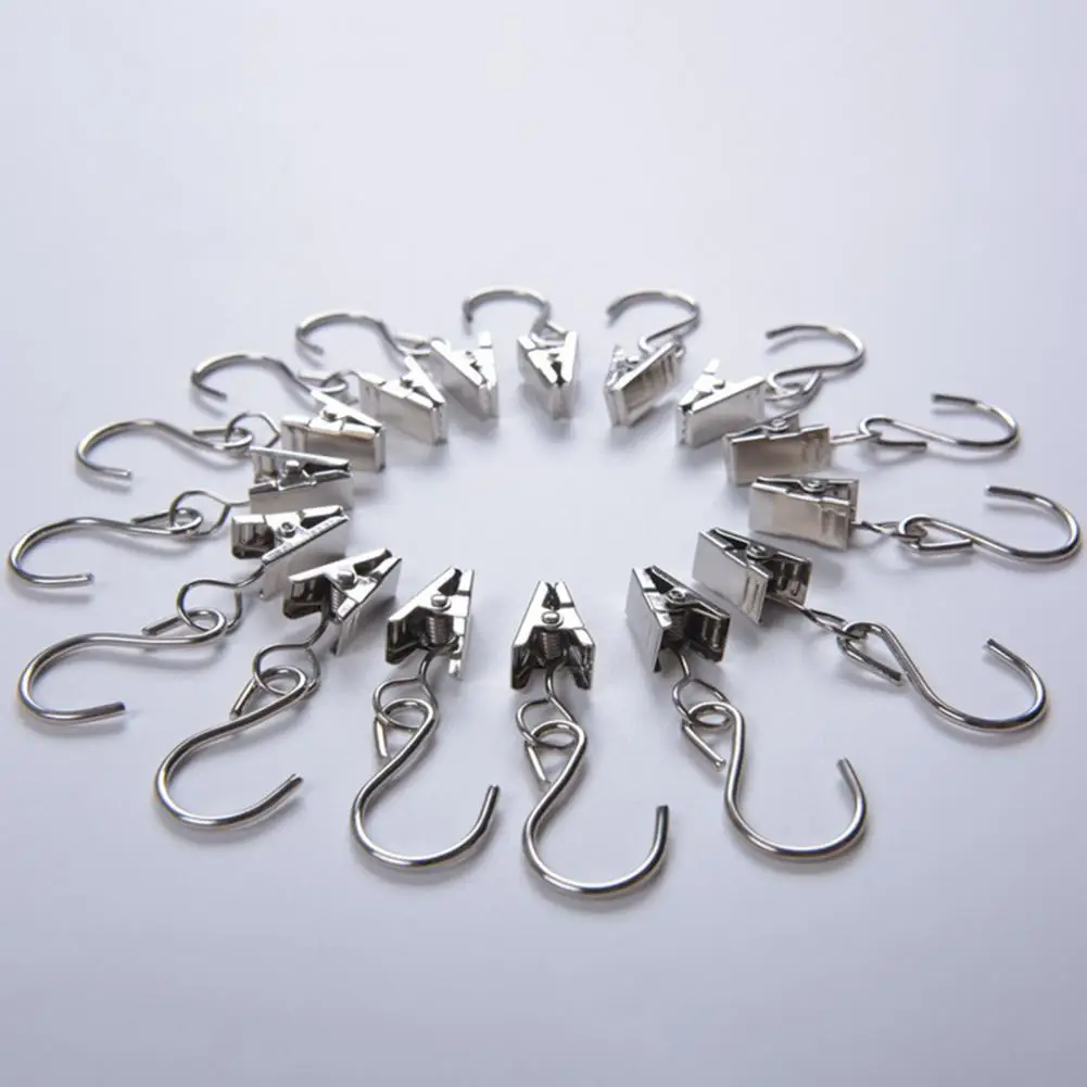 

Camping Tent Clips 50 Pcs Sturdy S-shape Thick LED Lights Hanging Hooks Household Stuffs