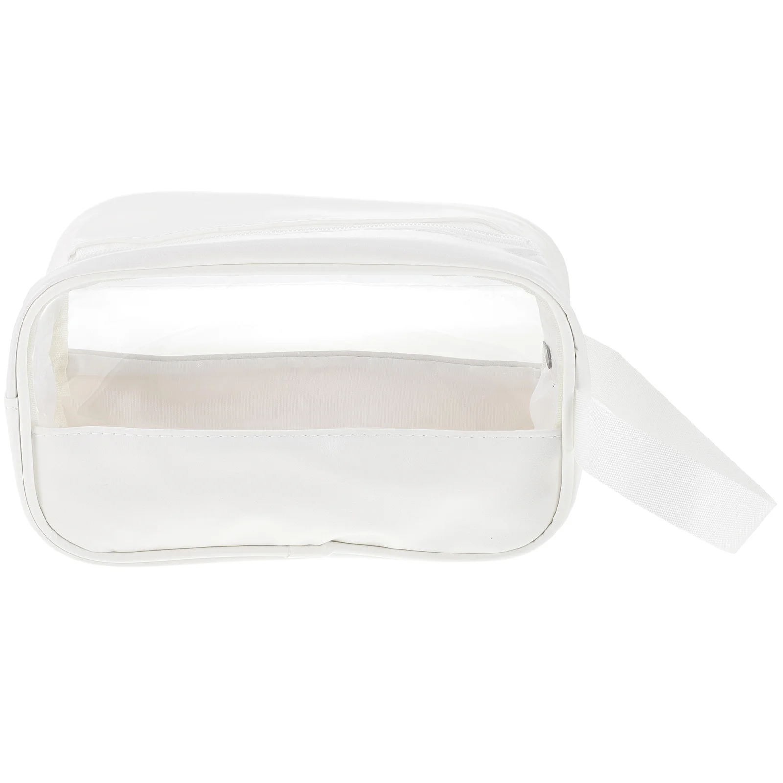 

Toiletry Bag Transparent Makeup Portable Container Storage Pu Stylish Washing Female