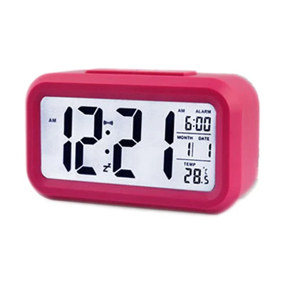 Цифровой светодиодный Будильник с большим экраном будильник на батарейках