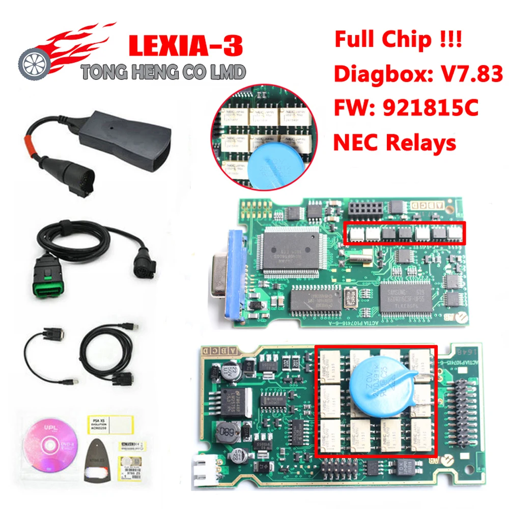 

Best Full Chip Lexia 3 PP2000 V48/V25 Lexia3 Newest Diagbox V7.83/V9.91 Lexia-3 Firmware 921815C Diagnostic Tool