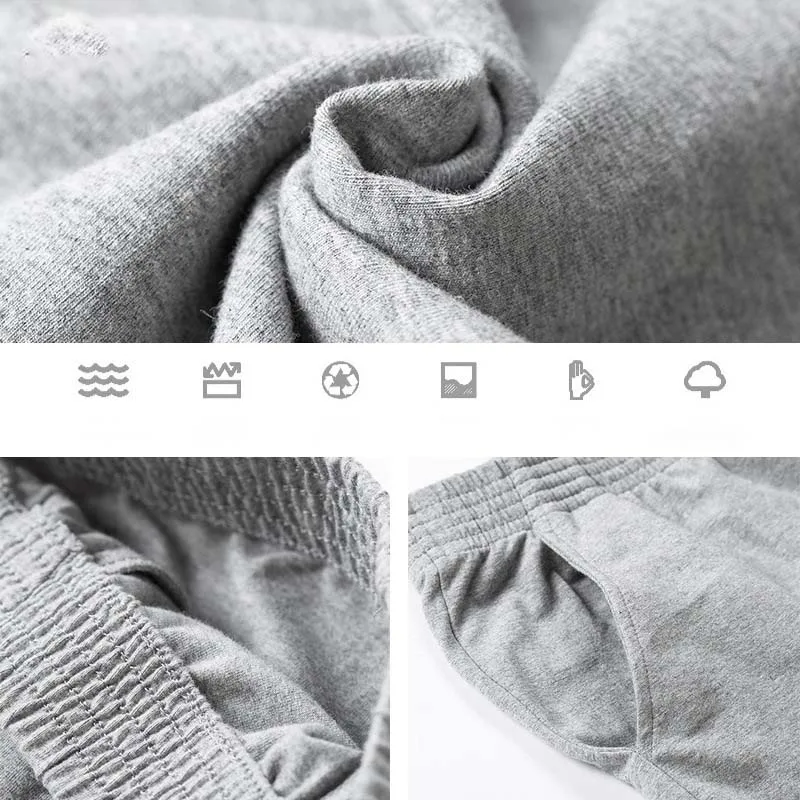 Men's Sleep Bottoms Casual Summer Pajamas Shorts Straight Solid Loose Stretch Waist Cotton Homewear Man Breathable  Sport Shorts