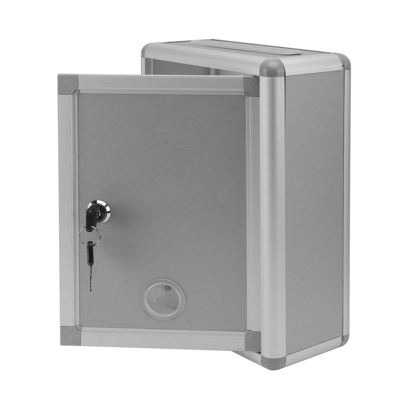 

Wall Mount Mailbox Aluminium Alloy Complaint Suggestion Box Envelopes Letter Holder with Lock for Home School Company