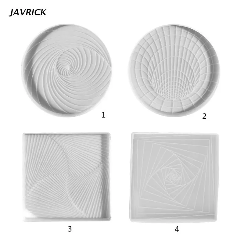 

Spiral Trap Coaster Molds Silicone Tray Molds Epoxy Resin Casting Molds Jewelry