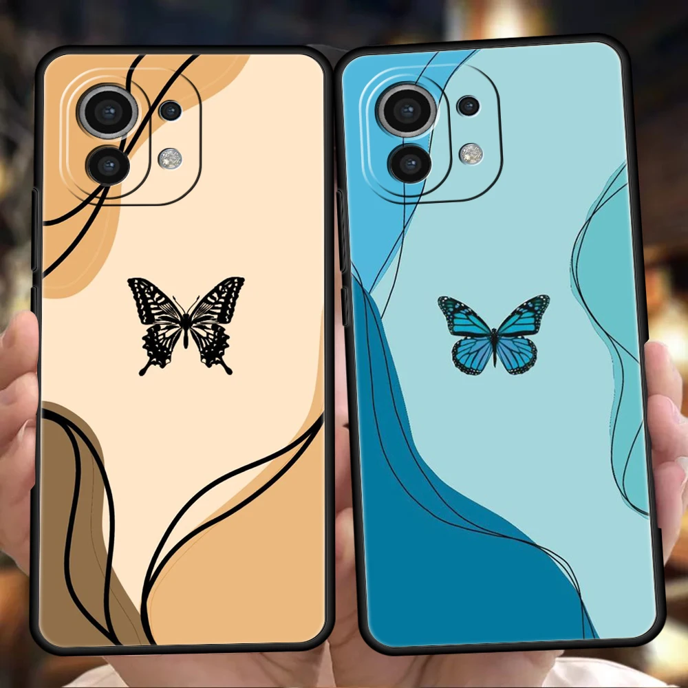 

BANDAI Butterfly Phone Case For Xiaomi Mi X3 X4 NFC F3 M3 M4 GT Note 9T 10T 10 11 Ultra 11T 11X 12 Pro Lite 5G Silicon TPU Shell