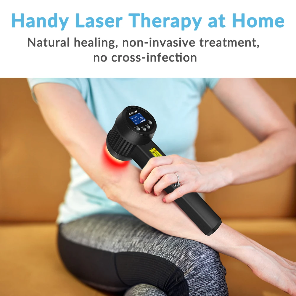 

ZJZK 3000mW Powerful Portable Laser Physical Therapy Equipment Medical Device for Pain Relief 650nm