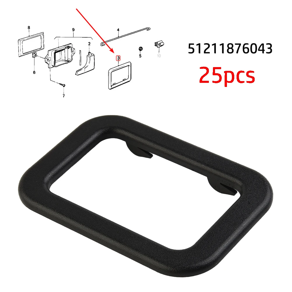 

25pcs Car Interior Door Handle Cover Trims Bezel For BMW 318i 318iS 325e 325i 325is 325ix 524TD 528E 533i 535is 633csi 733i