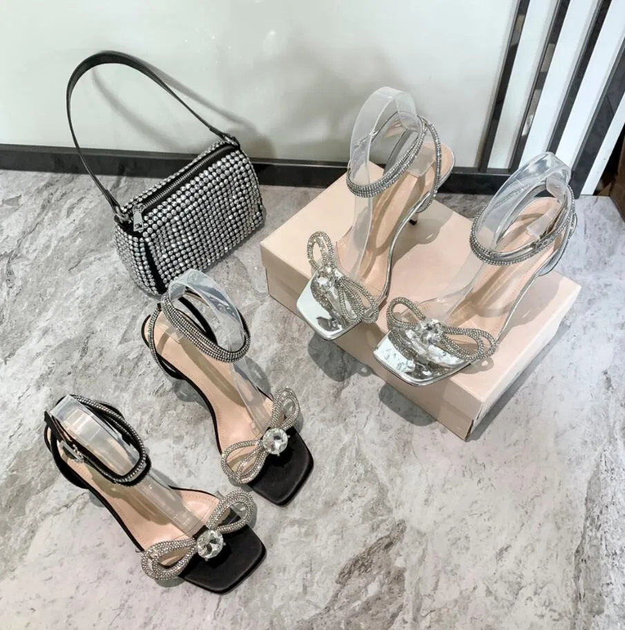 

Summer versatile fairy style 8cm high heels thin heel one line buckle Rhinestone net red lady sandals wedding sandals banquet