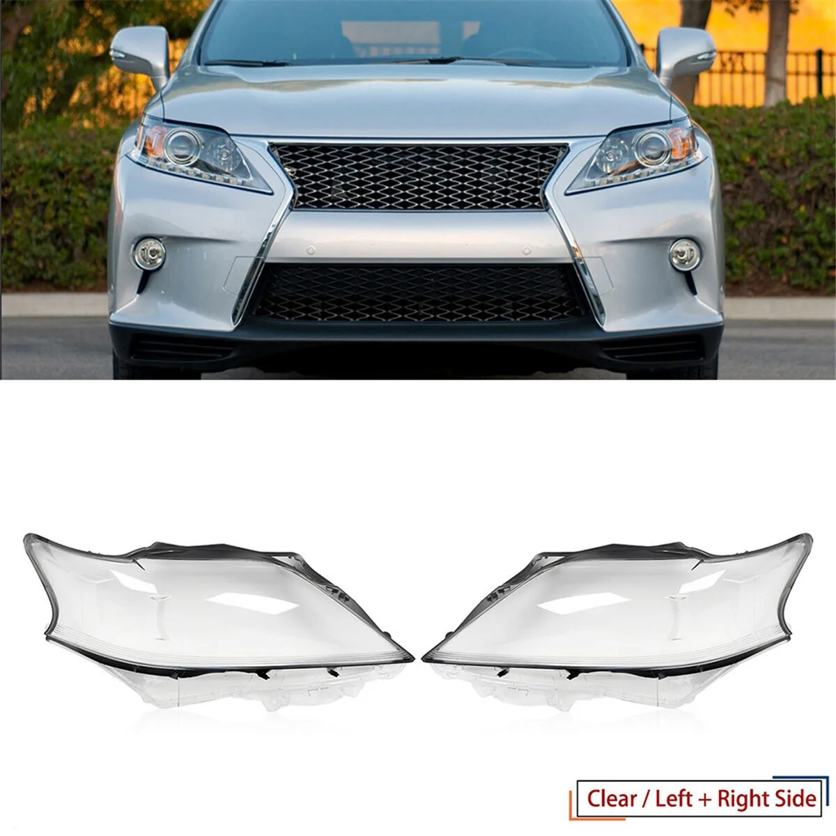 1 пара автомобильных фар крышка объектива абажур для Lexus RX270 RX350 RX450H 2012-2015