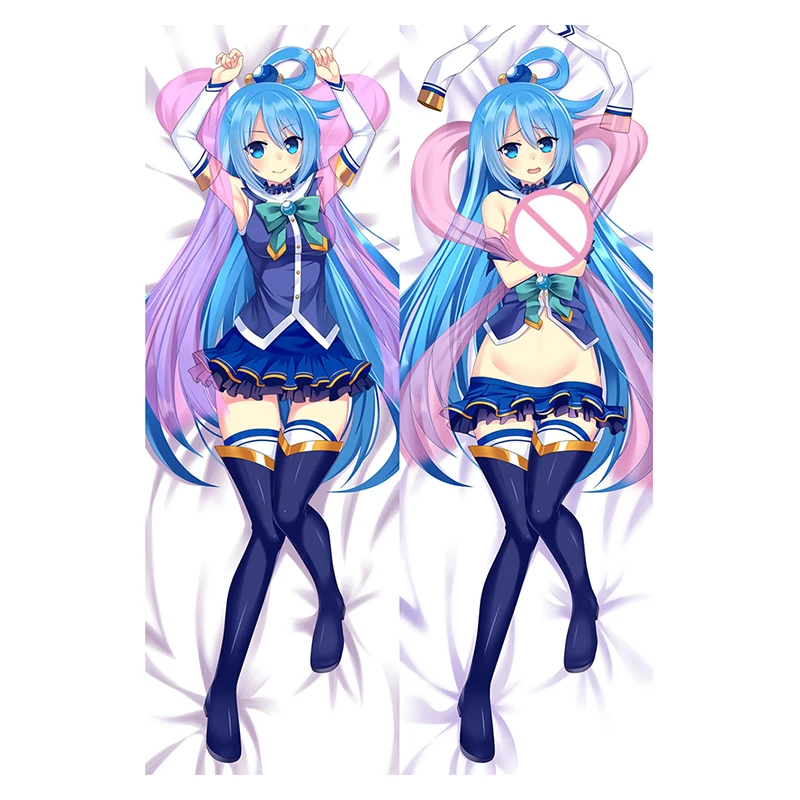 

A Blessing To This Wonderful World! Anime Dakimakura Aqua Hugging Bedding Pillowcase 59Long Body Pillow Case Cover Peachskin