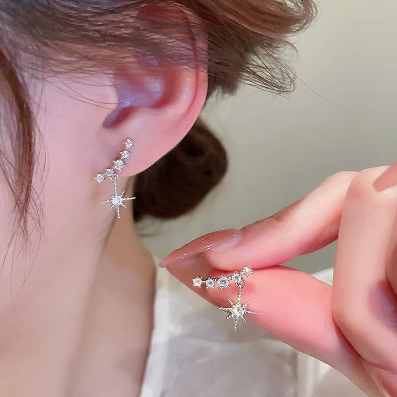 

Small Shiny Star Stud Earrings for Women Gift Jewelry