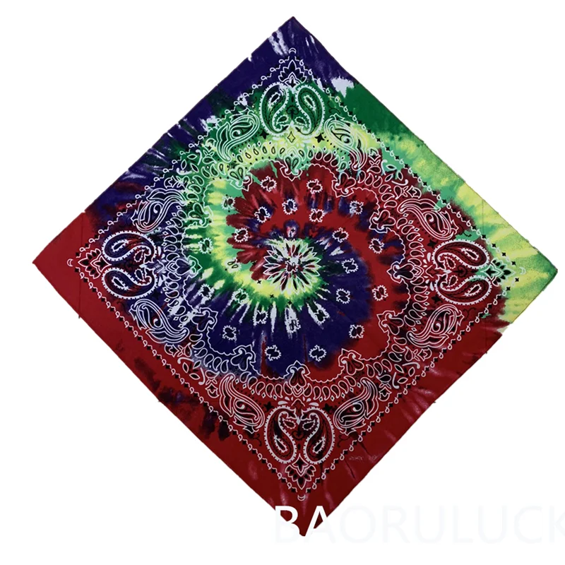 Ful Square Scarf Hip Hop Paisley Patchwork Bandana Headwear Hand Kerchief Hair Band Scarf Neck Wrist Wrap Band Headtie Gift