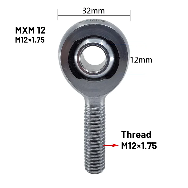 

Подшипник штока MXMR12 MXML12 M12x1.75 M12x1.5 M12x1.25 Метрический слот погрузчика с правой и левой резьбой для шарнира гоночного автомобиля Heim